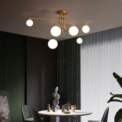 Πολυέλαιος με Στρογγυλή Σκιά, PENTHOUSE Dome, 6x G9, Χρυσό, Μέταλλο