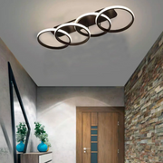 LED LED Lust Elio, 24W, 4 κύκλοι, κρύο/ζεστό/ουδέτερο φως, μαύρο μαύρο