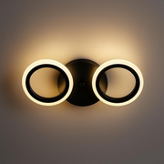 LED LED Mara, 19W, 2 κύκλοι, ουδέτερο φως, μαύρο