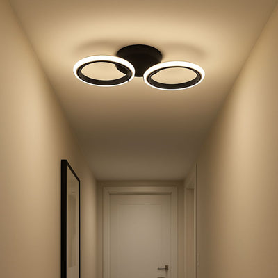 LARGE LED Πολυέλαιος 19W, 2 Κύκλοι, Κρύο/Ζεστό/Ουδέτερο φως, Μαύρο