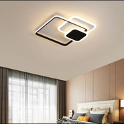 LED πολυέλαιος με τηλεχειριστήριο Anemona, 75W, 3 τετράγωνα, κρύο/ζεστό/ουδέτερο φως, ασταθές, μαύρο