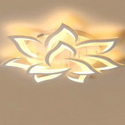 LED πολυέλαιος με τηλεχειριστήριο Lotus, 110W, 9 πέταλα, κρύο/ζεστό/ουδέτερο φως, ασταθές, λευκό
