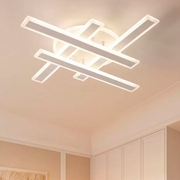 LED πολυέλαιος με τηλεχειριστήριο Shawn, γραμμικό, 85W, κρύο/ζεστό/ουδέτερο φως, ασταθές, λευκό