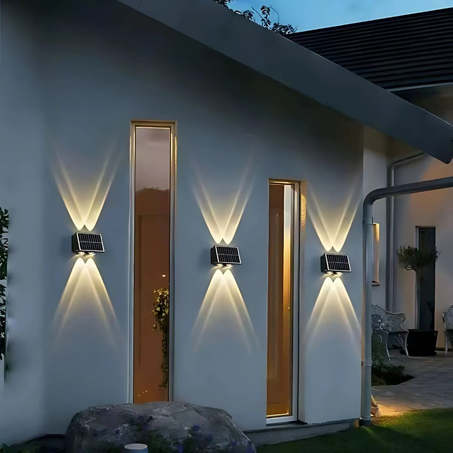 Φωτιστικό τοίχου Solaris Εξωτερικό LED, 4 πηγές φωτός, Warm Light, Μαύρο