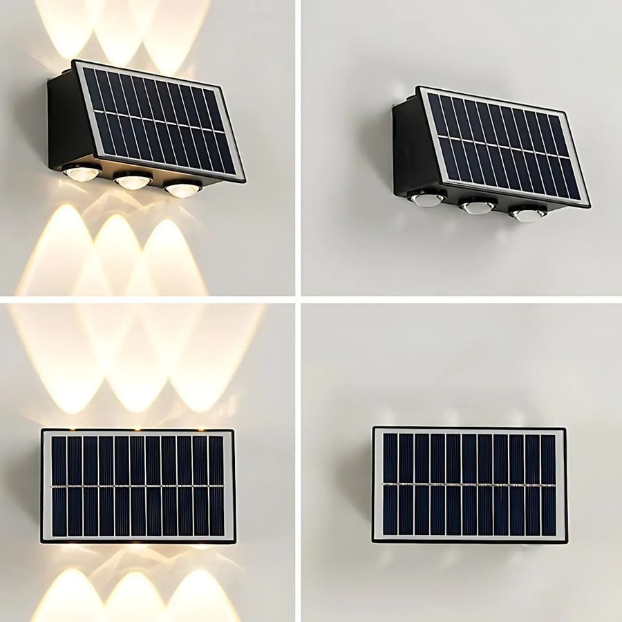 Φωτιστικό τοίχου Solaris Exterior LED, 6 Πηγές Φωτός, Θερμό Φως, Μαύρο