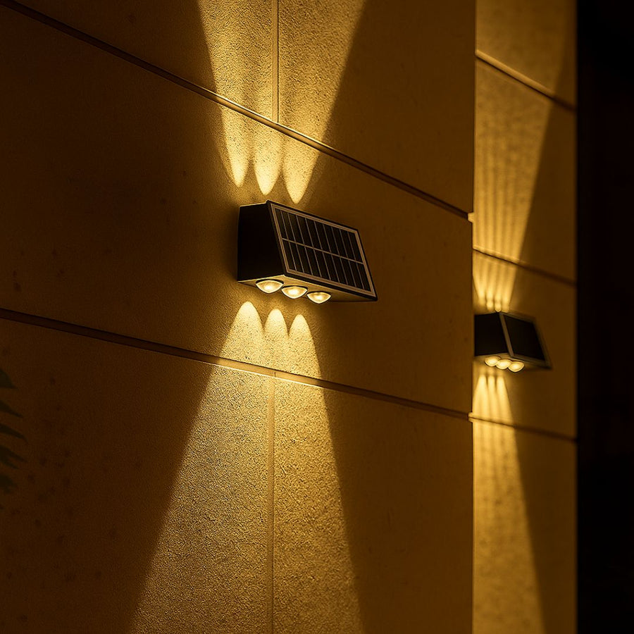 Φωτιστικό τοίχου Solaris Exterior LED, 6 Πηγές Φωτός, Θερμό Φως, Μαύρο
