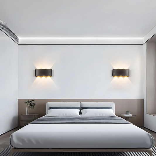 Ellis Εξωτερικό φως τοίχου LED, 6W, 6 πηγές φωτός, θερμό φως, μαύρο