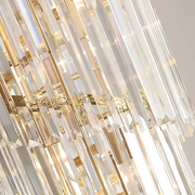 Κρυστάλλινος πολυέλαιος BLOIS Ascender E14, Διάμετρος 60cm, Χρυσός, Ρυθμιζόμενο Ύψος