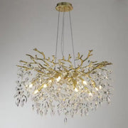 Crystal πολυέλαιος Waltz Rhapsody, 5x G9, χρυσό, 45cm, ρυθμιζόμενο ύψος