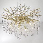 Crystal πολυέλαιος Waltz Rhapsody, 5x G9, χρυσό, 45cm, ρυθμιζόμενο ύψος