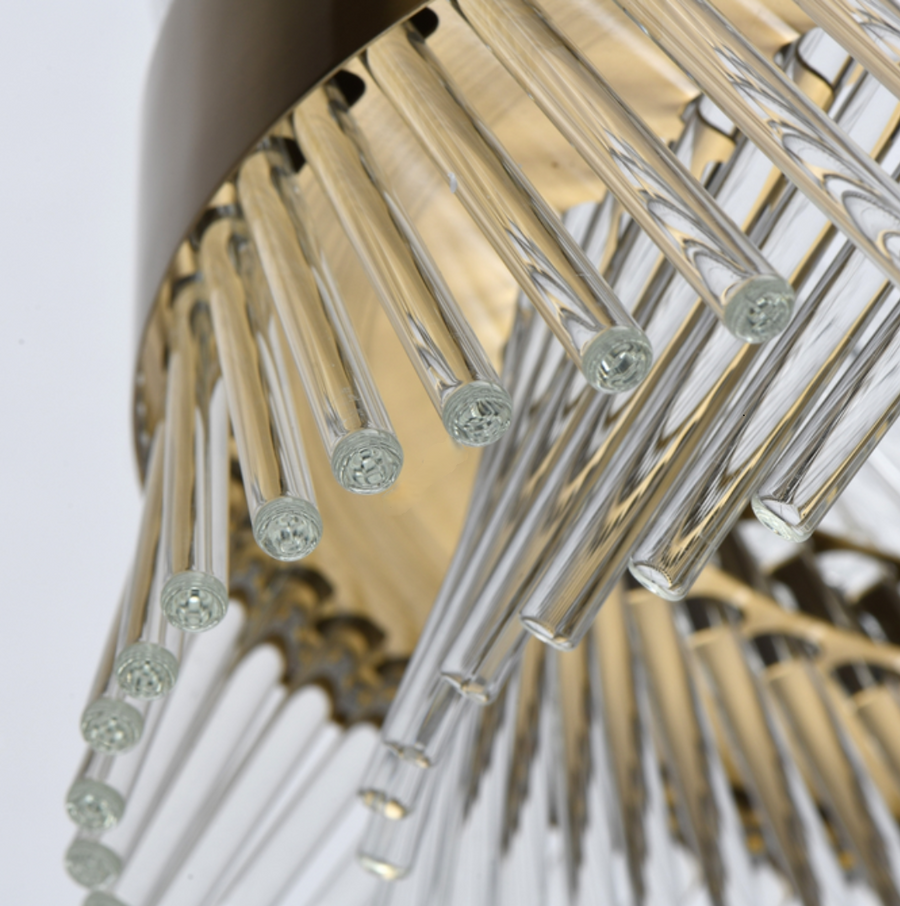 Κρυστάλλινος πολυέλαιος ALHAMBRA Nobile, LED, 53W, Διάμετρος 40cm, Θερμό/Ψυχρό/Ουδέτερο φως, Ρυθμιζόμενο, Ρυθμιζόμενο ύψος, Χρυσό