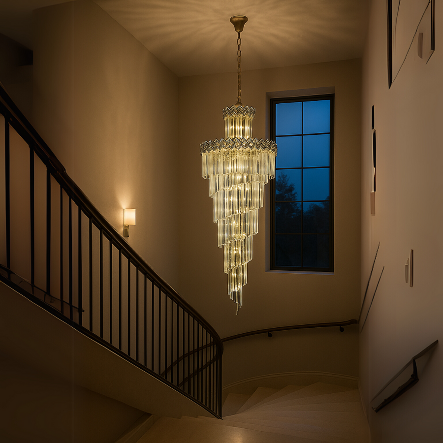 WINDSOR Ascender Crystal Chandelier, 26xE14, Διάμετρος 60cm, Γυαλιστερό χρώμιο, Ρυθμιζόμενο ύψος
