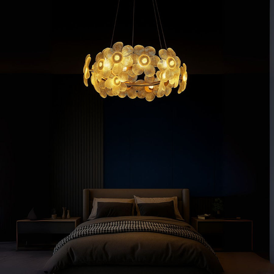 Crystal Chandelier Cadenza Allegro, 10x E14, Διάμετρος 48cm, Ρυθμιζόμενο ύψος, Χρυσός