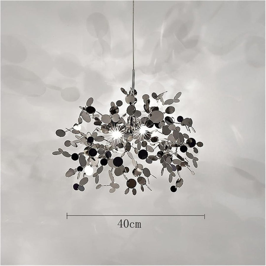 Μοντέρνος πολυέλαιος, CAPRICIO Allegro, 2xE14, Διάμετρος 40cm, Γυαλιστερό χρώμιο, Ρυθμιζόμενο ύψος