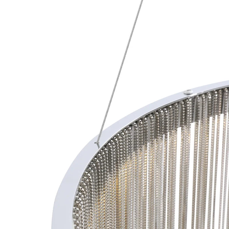 Κρεμαστός πολυέλαιος LED με τηλεχειριστήριο ILLUMINA MAGNUS, 32W, Κρύο/Ζεστό/Ουδέτερο φως, Ρυθμιζόμενο, Γυαλιστερό Chrome