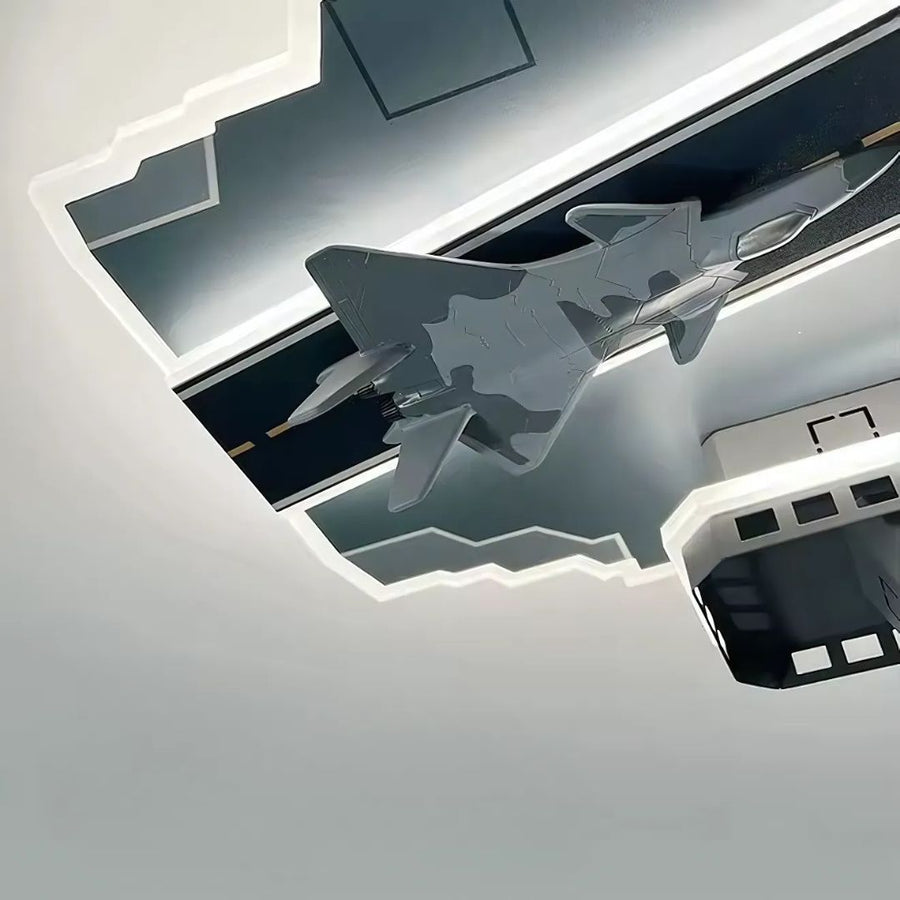 Πολυέλαιος LED FIGHTER, 128W, Κρύο/Ζεστό/Ουδέτερο φως, Ασημί