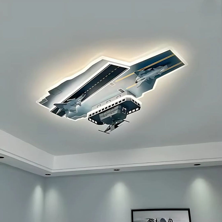 Πολυέλαιος LED FIGHTER, 128W, Κρύο/Ζεστό/Ουδέτερο φως, Ασημί