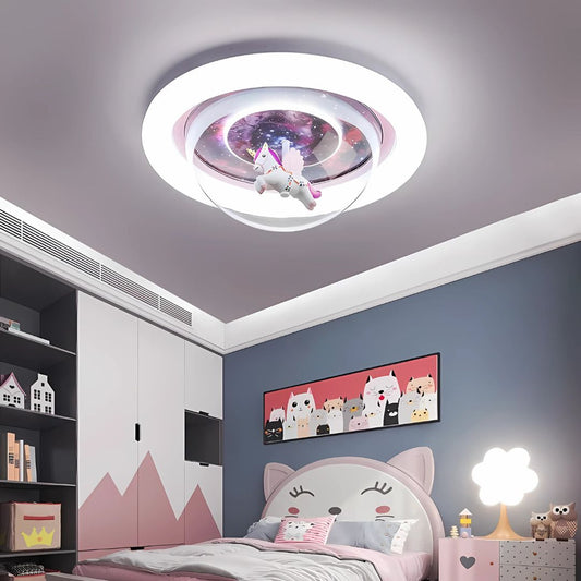 Πολυέλαιος LED UNICORN, 104W, Κρύο/Ζεστό/Ουδέτερο φως, Ροζ
