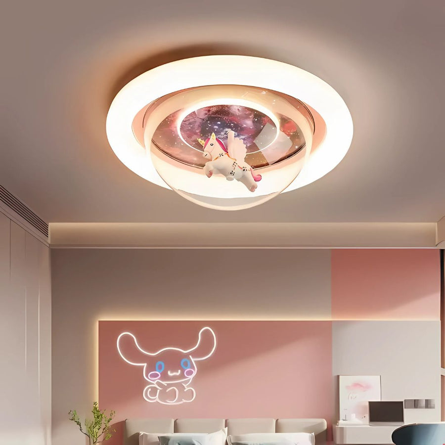 Πολυέλαιος LED UNICORN, 104W, Κρύο/Ζεστό/Ουδέτερο φως, Ροζ