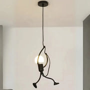 MODERN Πολυέλαιος, Τύπος Εκκρεμές, FANTASIA, Φιγούρα, 1xE27, Ρυθμιζόμενο ύψος, Μαύρο