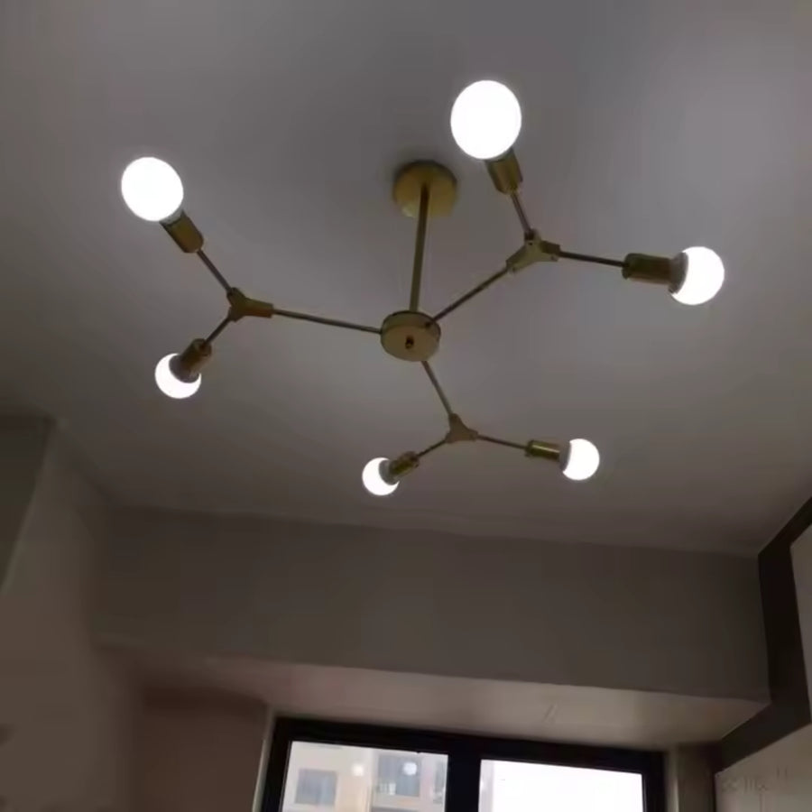 Architek Hexa Chandelier, 6 x E27, Μαύρο, Μεταλλ