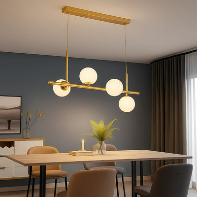 Πολυέλαιος μοντέρνος λαμπτήρας LOFT Pavilion, 4x G9, Χρυσός, Μέταλλο, Ρυθμιζόμενο ύψος