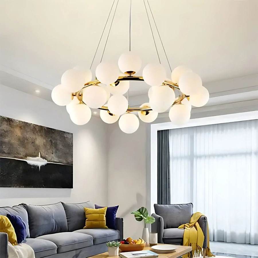 Πολυέλαιος LOFT Chamber, 25x G9, Λευκός Χρυσός, Μέταλλο, Ρυθμιζόμενο ύψος, Μοντέρνο