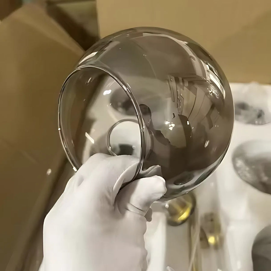 Στρογγυλό, μέτριο grand, 8xe27, χρυσό, μέταλλο