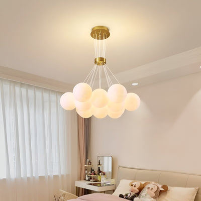 MODERN Πολυέλαιος, Τύπος Εκκρεμές, LOFT Bagliore, Globe, 11xE27, Ρυθμιζόμενο ύψος, Χρυσό
