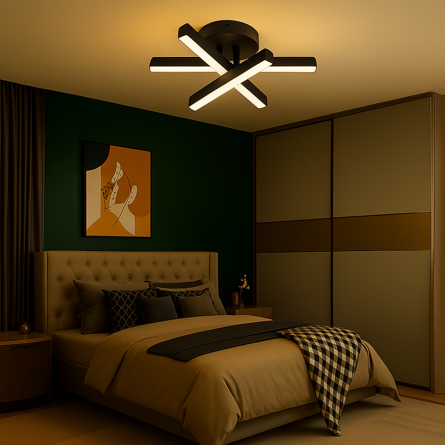 Πολυέλαιος LED Diego, 18W, Μαύρο, Μεταλλικό, Κρύο/Ζεστό/Ουδέτερο φως