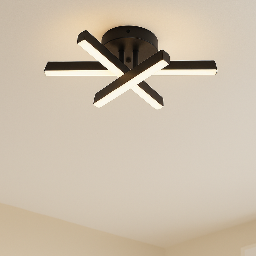 Πολυέλαιος LED Diego, 18W, Μαύρο, Μεταλλικό, Κρύο/Ζεστό/Ουδέτερο φως