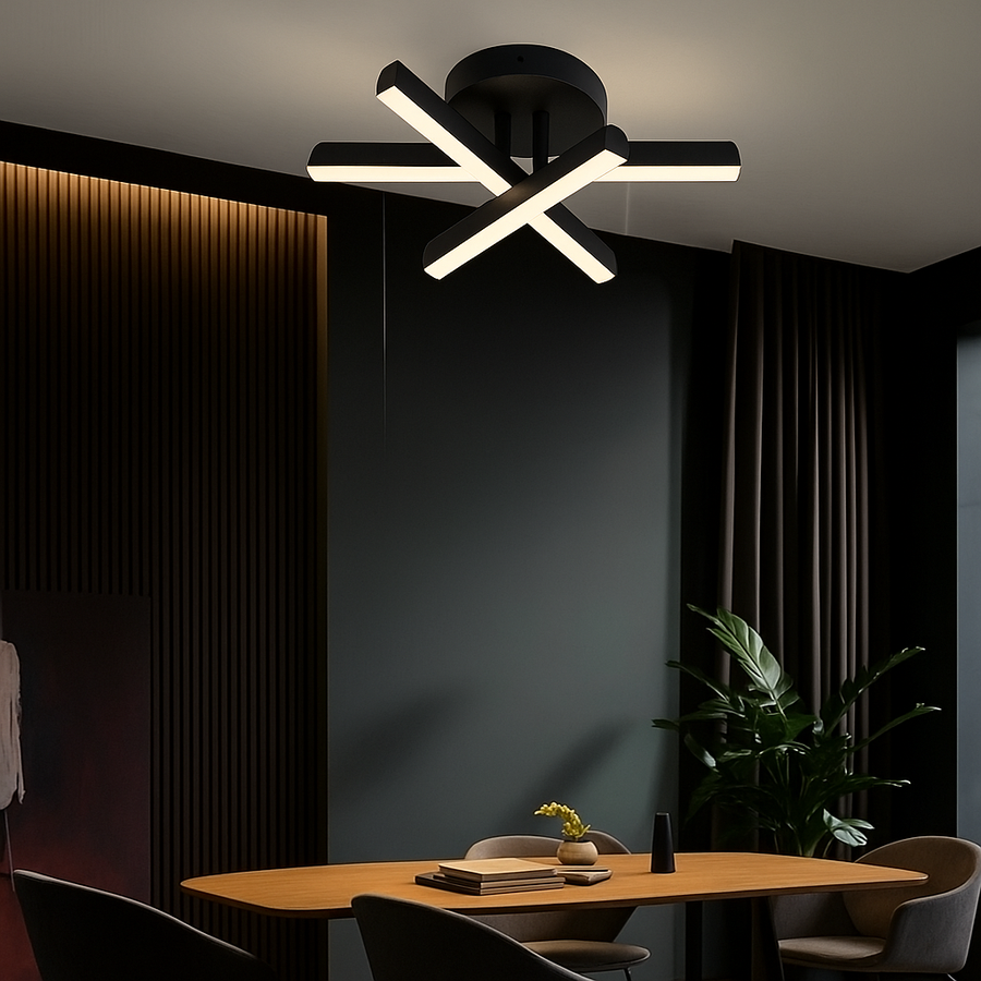 Πολυέλαιος LED Diego, 18W, Μαύρο, Μεταλλικό, Κρύο/Ζεστό/Ουδέτερο φως