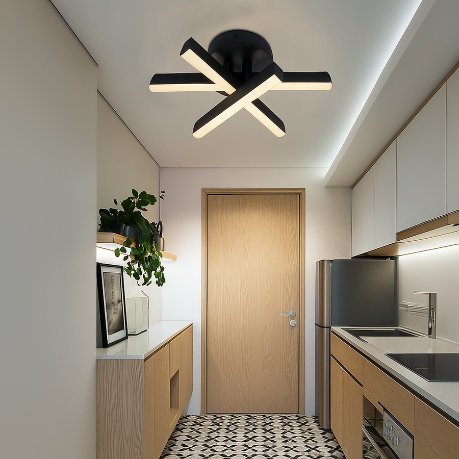 Πολυέλαιος LED Diego, 18W, Μαύρο, Μεταλλικό, Κρύο/Ζεστό/Ουδέτερο φως