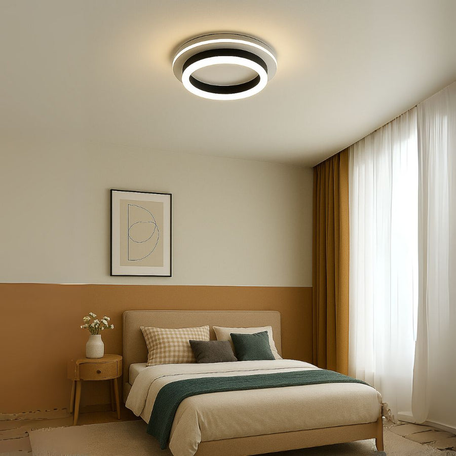 MODERN LED Πολυέλαιος 24W, Διάμετρος 20cm, Στρογγυλός, Κρύο/Ζεστό/Ουδέτερο φως, Μαύρο