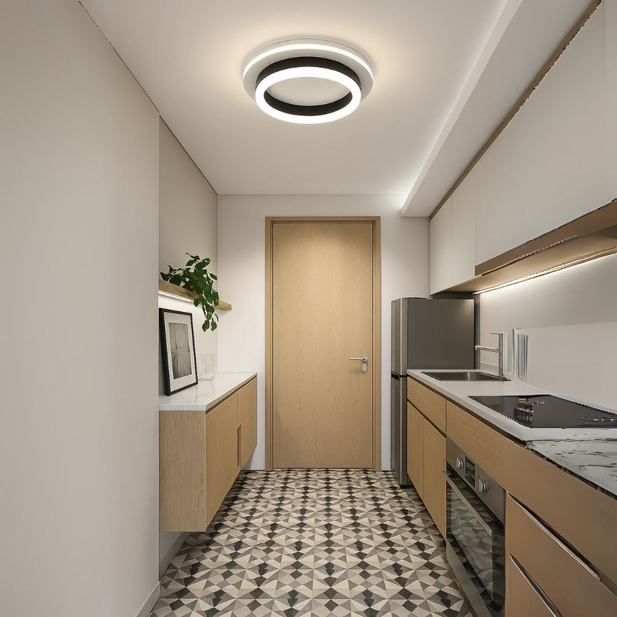 MODERN LED Πολυέλαιος 24W, Διάμετρος 20cm, Στρογγυλός, Κρύο/Ζεστό/Ουδέτερο φως, Μαύρο