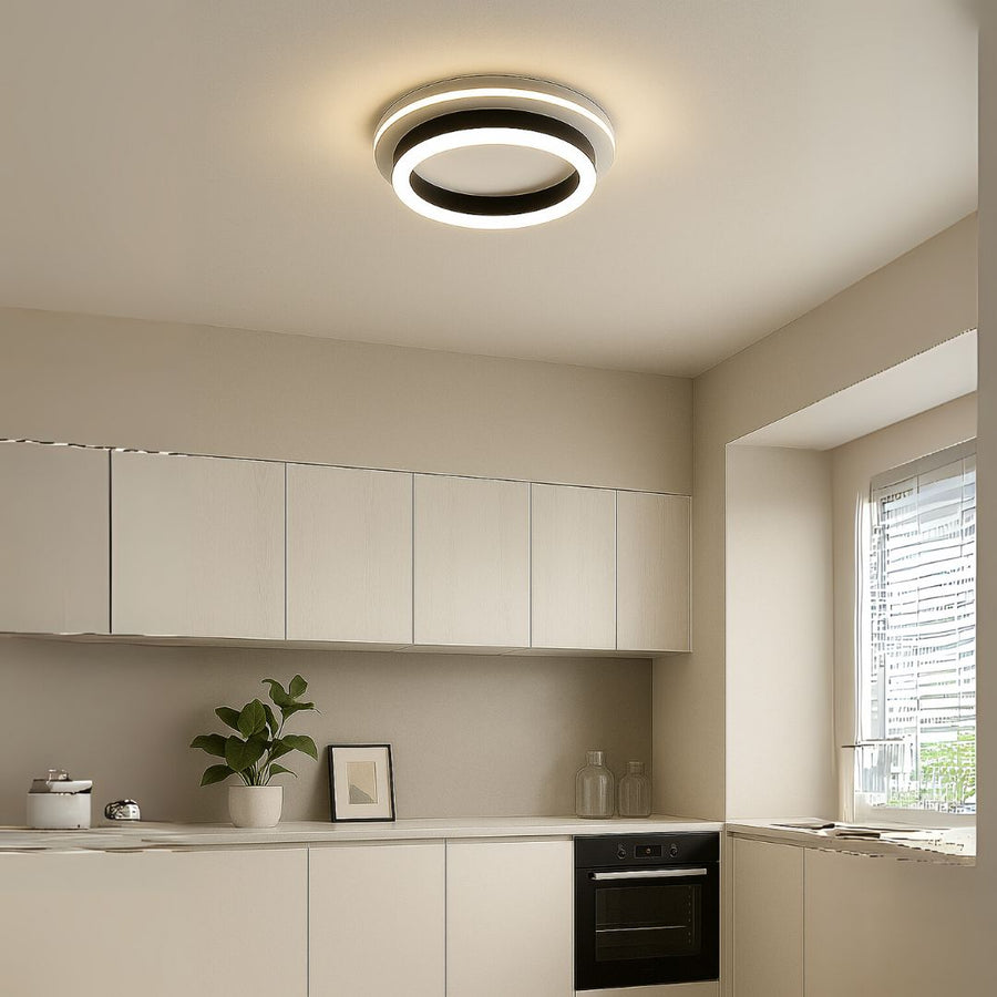 MODERN LED Πολυέλαιος 24W, Διάμετρος 20cm, Στρογγυλός, Κρύο/Ζεστό/Ουδέτερο φως, Μαύρο