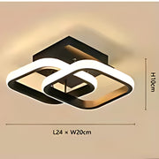 Πολυέλαιος LED VERTEX Matrix Επικαλυπτόμενοι ρόμβοι, Μεταλλικά πλαίσια, 11W, 2 Ρόμβοι, Κρύο/Ζεστό/Ουδέτερο φως, Μαύρο