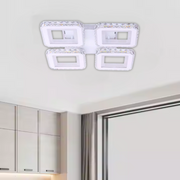 LED LED Leula με τηλεχειριστήριο, 79W, Chrome με λευκό, μέταλλο και κρύσταλλο, Daisy, RGB