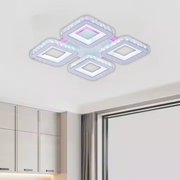 LED LED Leula με τηλεχειριστήριο, 79W, Chrome με λευκό, μέταλλο και κρύσταλλο, Daisy, RGB