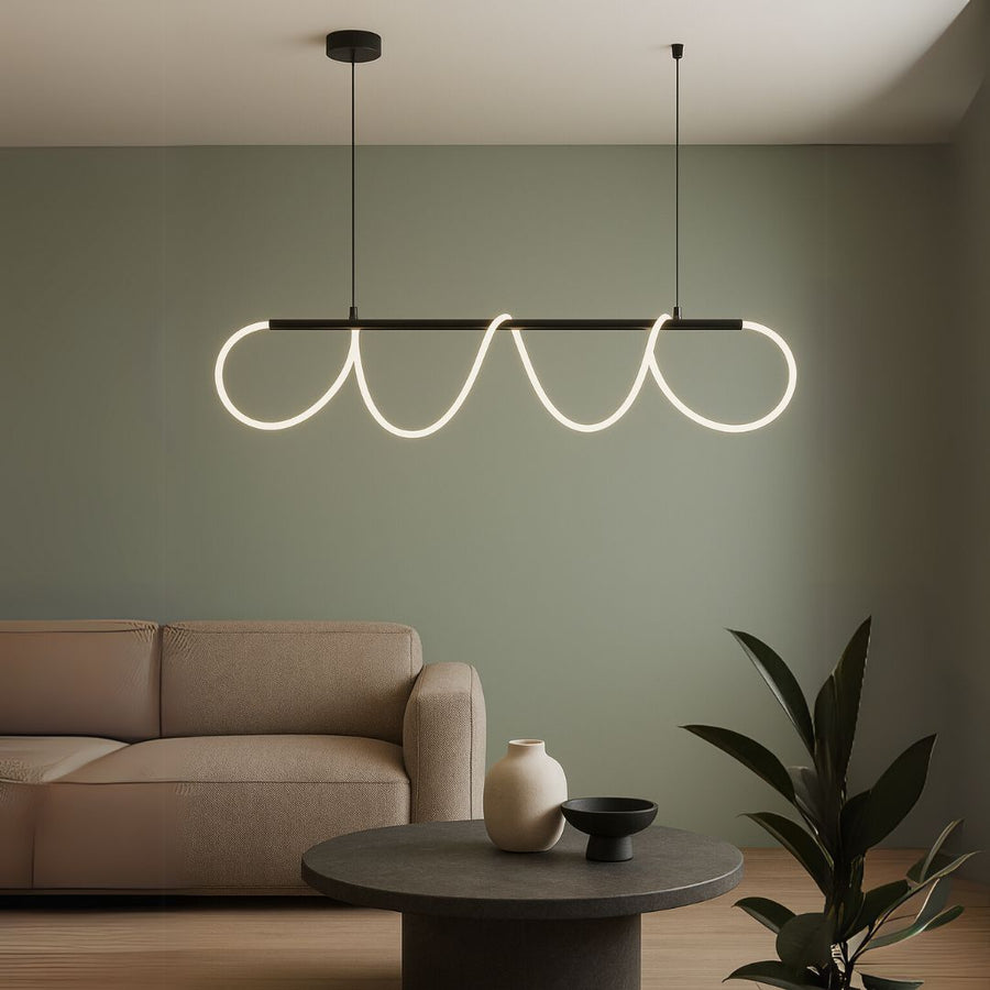 Πολυέλαιος LED με Τηλεχειριστήριο Divino, 24W, Dimmable, 4000K, Μαύρο