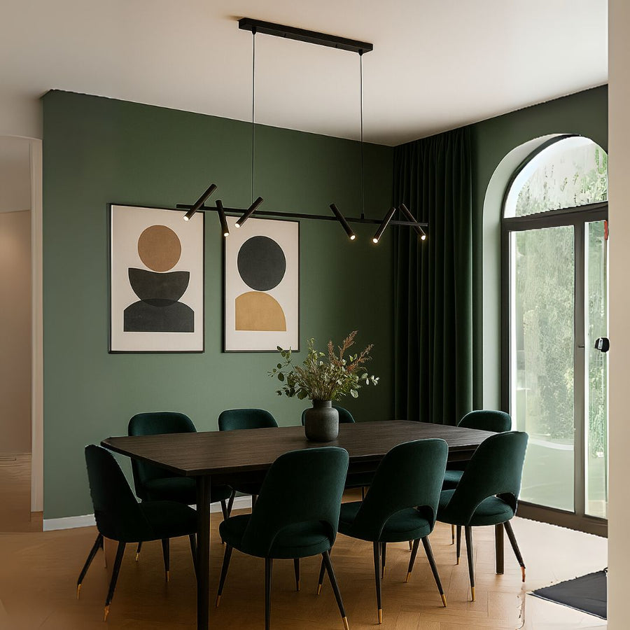 Πολυέλαιος LED με τηλεχειριστήριο Harman, 23W, 6 πηγές, ουδέτερο φως, μαύρο