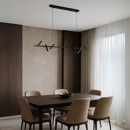 Πολυέλαιος LED με τηλεχειριστήριο Harman, 23W, 6 πηγές, ουδέτερο φως, μαύρο