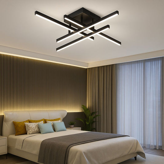 Πολυέλαιος LED με τηλεχειριστήριο Aroldo, 43W, Dimable, Μαύρο