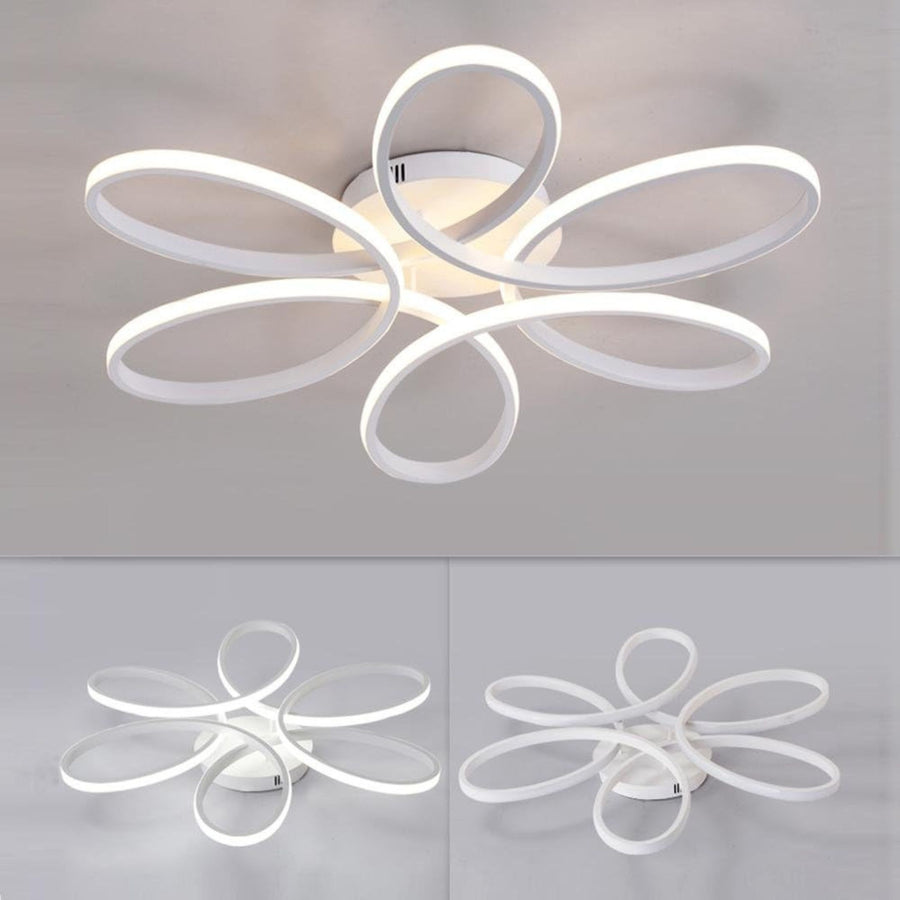 Πολυέλαιος LED με τηλεχειριστήριο ELIZA, 65W, Κρύο/Ζεστό/Ουδέτερο φως, Ρυθμιζόμενο, Λευκό