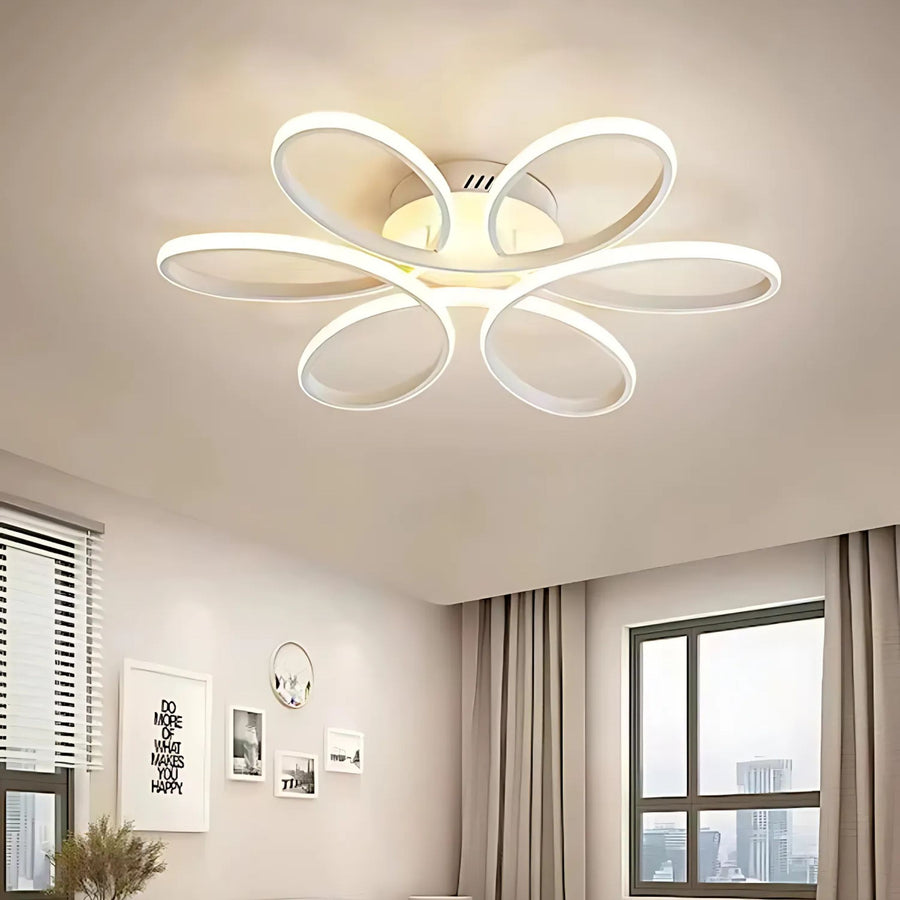 Πολυέλαιος LED με τηλεχειριστήριο ELIZA, 65W, Κρύο/Ζεστό/Ουδέτερο φως, Ρυθμιζόμενο, Λευκό