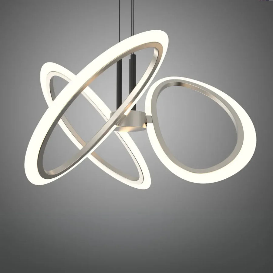 Κρεμαστός πολυέλαιος LED με τηλεχειριστήριο RIMINI 53W, 3 Στοιχεία, Κρύο/Ζεστό/Ουδέτερο φως, Ρυθμιζόμενο, Χρυσό