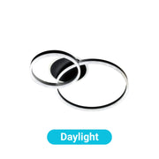 LED πολυέλαιος με τηλεχειριστήριο Hailey, 71W, 2 κύκλοι, κρύο/ζεστό/ουδέτερο φως, άκαμπτο, μαύρο