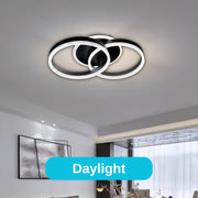 Πολυέλαιος LED με τηλεχειριστήριο RIGA LILITH 55W, 2 κύκλοι, Κρύο/Ζεστό/Ουδέτερο φως, Ρυθμιζόμενο, Μαύρο