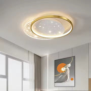 LED Lust με τηλεχειριστήριο Lunaro Lucenta, 110W, 2 κύκλοι, κρύο/ζεστό/ουδέτερο φως, ασταθές, χρυσό