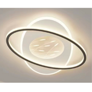 LED πολυέλαιος με τηλεχειριστήριο Nero Orbit, 125W, Οβάλ, κρύο/ζεστό/ουδέτερο φως, ασταθές, μαύρο